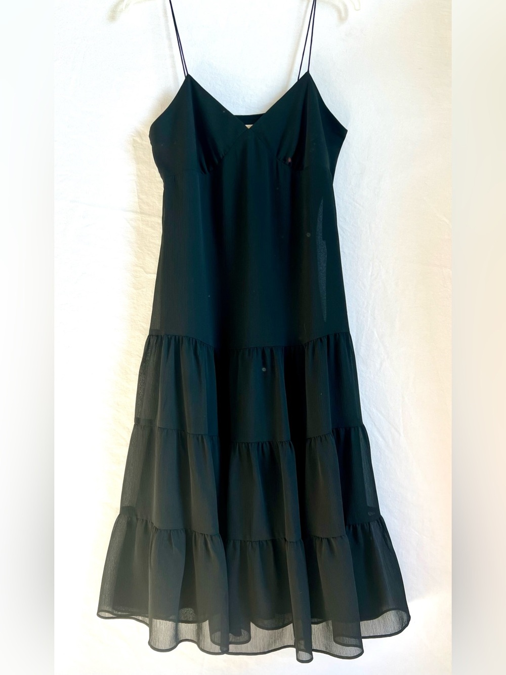 Michael Kors Black Tiered Midi Dress size 6